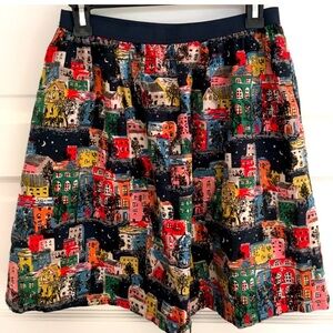 Cath Kidston Skirt with multi-color houses